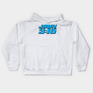 John 3:16 Bible Verse 2 White Version Kids Hoodie